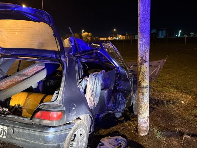 Fuerte accidente en la Ruta 226, cerca del cruce con Pellegrini